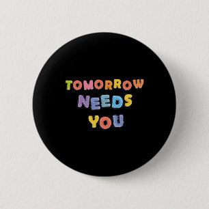 Badge Rond 5 Cm Besoin de soutien du Mois de sensibilisation à la