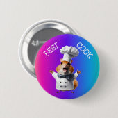 Badge Rond 5 Cm Best Cook chef cooking chief (Devant & derrière)