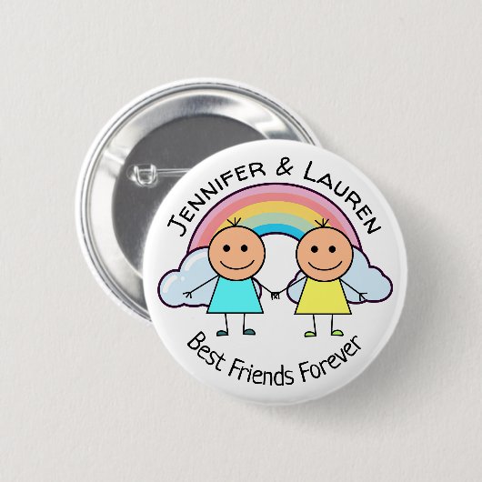Badge Rond 5 Cm Best Friends Forever (Devant & derrière)