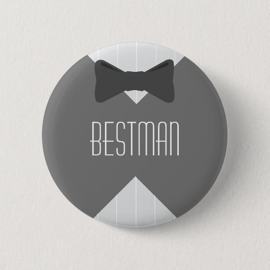 Badge Rond 5 Cm Best Man Bowtie (Devant)