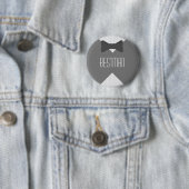 Badge Rond 5 Cm Best Man Bowtie (En situation)
