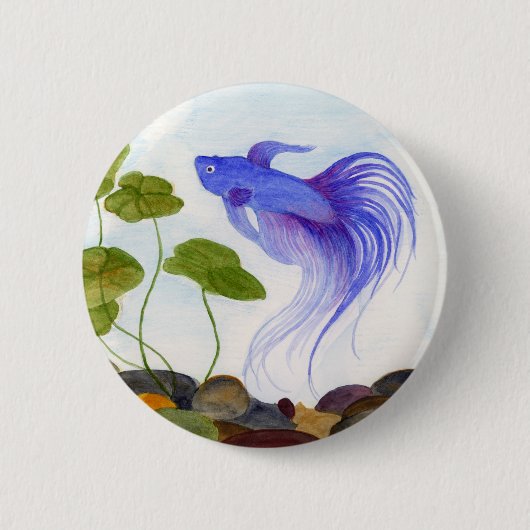 Badge Rond 5 Cm Bêta bleu (Devant)