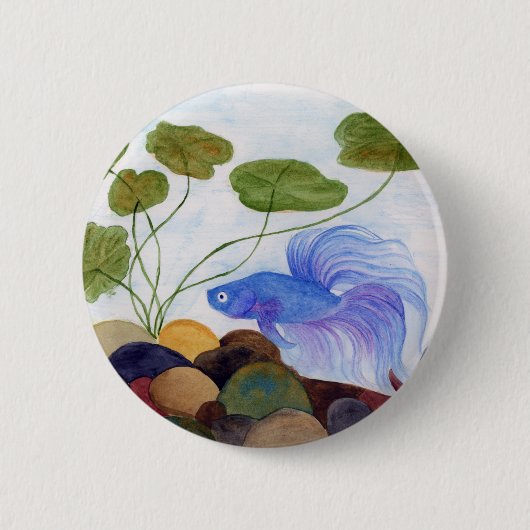 Badge Rond 5 Cm Bêta bleu (Devant)