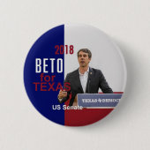 Badge Rond 5 Cm BETO O'Rourke le Texas 2018 (Devant)