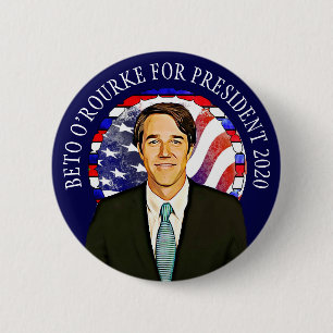 Badge Rond 5 Cm Beto O'Rourke pour l'élection présidentielle améri