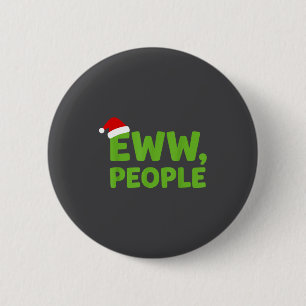 Badge Rond 5 Cm Beurk Personnes Chapeau De Père Noël Drôle De Noël