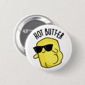 Badge Rond 5 Cm Beurre chaud amusant jeu de nourriture (Devant & derrière)