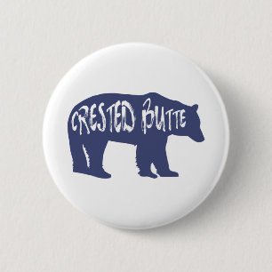 Badge Rond 5 Cm Beurre de cèdre Colorado Ours