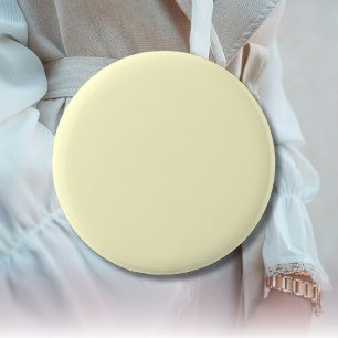 Badge Rond 5 Cm Beurre jaune uni Classic Elegant
