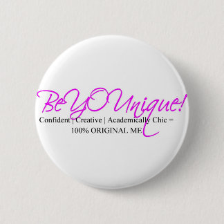 Badge Rond 5 Cm beyounique-signature-rose et noir