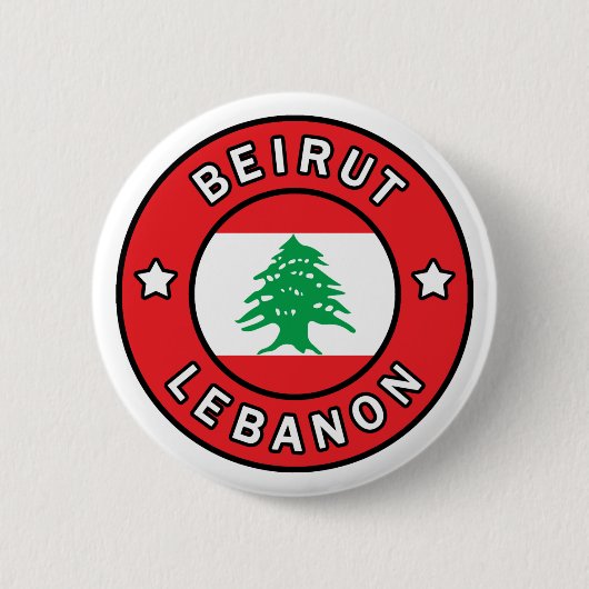 Badge Rond 5 Cm Beyrouth Liban (Devant)