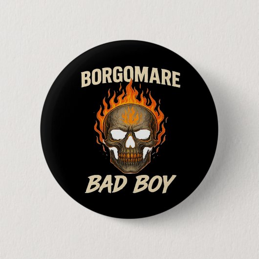 Badge Rond 5 Cm Bgm Mauvais - Squelette Mains Coeur (Devant)