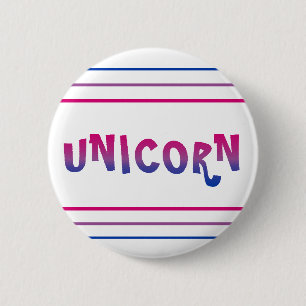 Badge Rond 5 Cm Bi+ La licorne de fierté raye le bouton