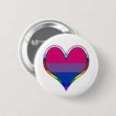 Badge Rond 5 Cm Bi Pride Coeur (Devant & derrière)