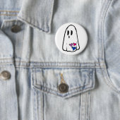 Badge Rond 5 Cm Bi Pride Ghost (En situation)