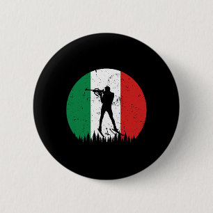Badge Rond 5 Cm Biathlon Italie Coupe du Monde Sport d'hiver Terre