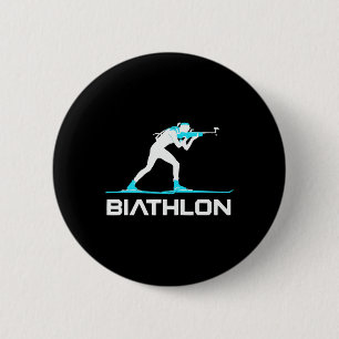 Badge Rond 5 Cm Biathlon Sport hivernal Ski Riffle tir Biath