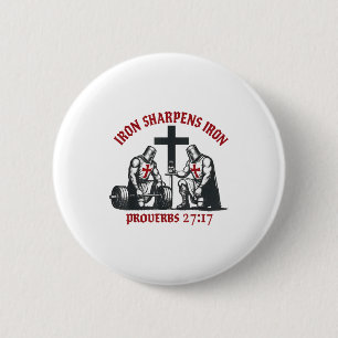 Badge Rond 5 Cm Bible Fer Affûté Fer Écriture Chrétienne Gym W