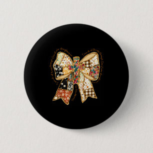 Badge Rond 5 Cm Bible Vers Coquette Chrétien Jésus Nœud Patchwork