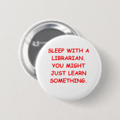 Badge Rond 5 Cm bibliothécaire (Devant & derrière)