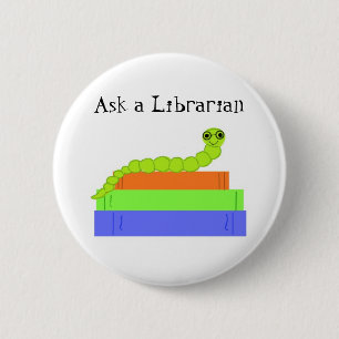 Badge Rond 5 Cm Bibliothécaire