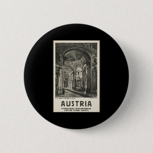 Badge Rond 5 Cm Bibliothèque de l'Autriche Styrie de l'abbaye