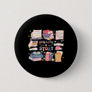 Badge Rond 5 Cm Bibliothèque de livres de lecture estivale 2026 Un