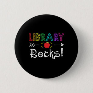 Badge Rond 5 Cm Bibliothèque Rocks Professeur Étudiant S'Amuser Re