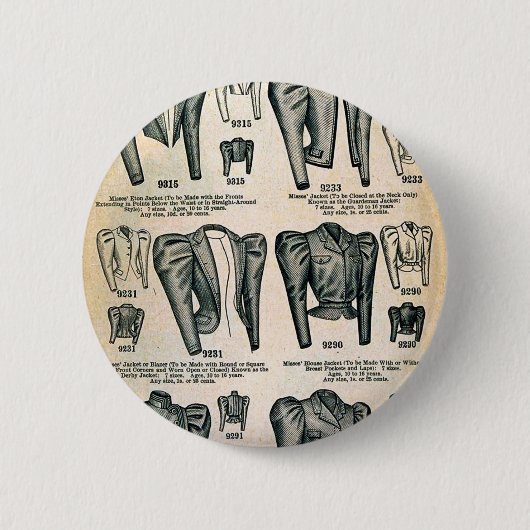 Badge Rond 5 Cm Bicycle Jakcets - publicité 1897 de cru de Mlles (Devant)