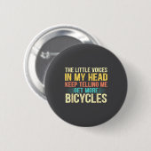 Badge Rond 5 Cm Bicycle Lover Funny Quote Cycling Humor  (Devant & derrière)