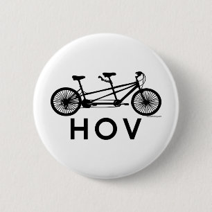 Badge Rond 5 Cm Bicyclette de tandem de HOV