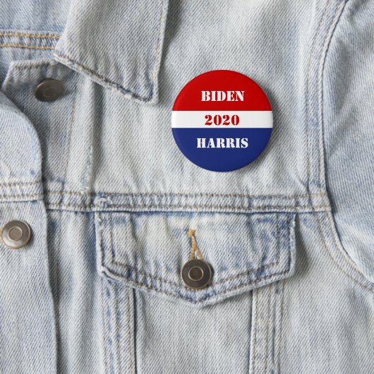 Badge Rond 5 Cm Biden et Harris 2020 (En situation)