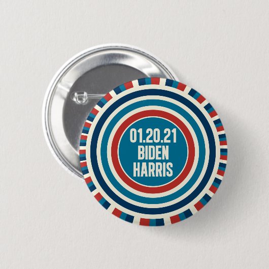 Badge Rond 5 Cm Biden Harris Inauguration Day Keepsaké (Devant & derrière)