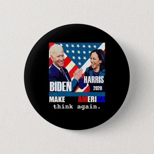 Badge Rond 5 Cm Biden Kamala Harris (Devant)