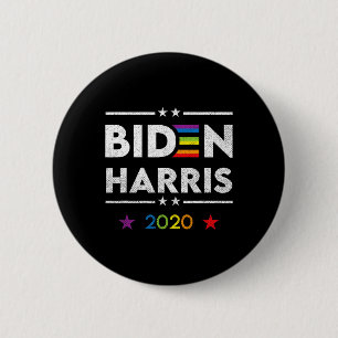 Badge Rond 5 Cm Biden Kamala Harris 2020 Gay pride arc-en-ciel Lgb