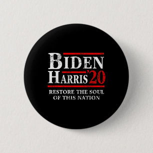 Badge Rond 5 Cm Biden Kamala Harris 2020 Restaurer L'Âme De Cela