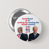 Badge Rond 5 Cm Biden Trump Rematch (Devant & derrière)
