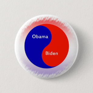Badge Rond 5 Cm ~ Biden Yin Yang d'Obama