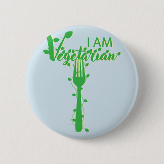 Badge Rond 5 Cm Bien-être animal végétarien Gabel Essen
