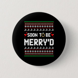 Badge Rond 5 Cm Bientôt, Joyeux Noël Engagé Couple Matchi