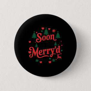 Badge Rond 5 Cm Bientôt Merryd Noël Engagé Couple Matchin