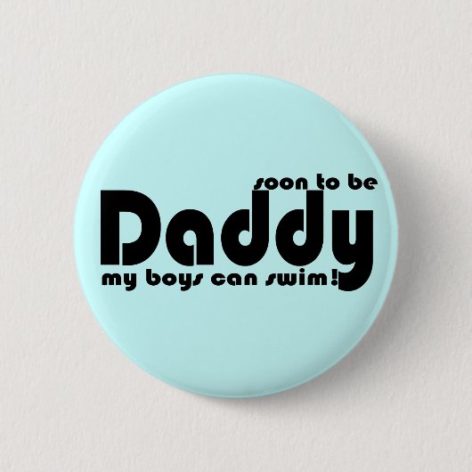Badge Rond 5 Cm Bientôt papa (Devant)