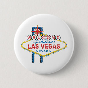 Badge Rond 5 Cm Bienvenue à Fabulous Las Vegas