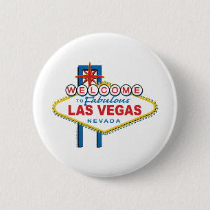 Badge Rond 5 Cm Bienvenue à Las Vegas