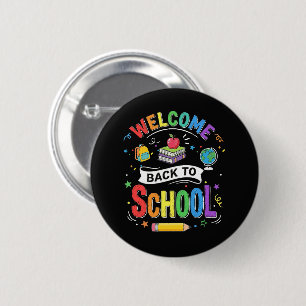 Badge Rond 5 Cm Bienvenue à l'école les enfants Enseignant Premier