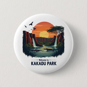 Badge Rond 5 Cm Bienvenue au parc national australien de Kakadu