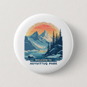 Badge Rond 5 Cm Bienvenue au parc national canadien Auyuittuq