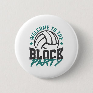 Badge Rond 5 Cm Bienvenue dans le bloc médian de volley-ball du B