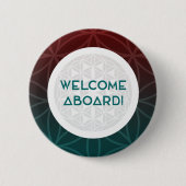 Badge Rond 5 Cm bienvenue dans l'équipe de géométrie sacrée (Devant)