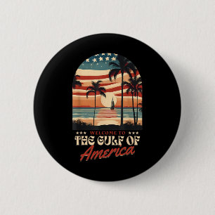 Badge Rond 5 Cm Bienvenue sur le drapeau vintage de la plage du go